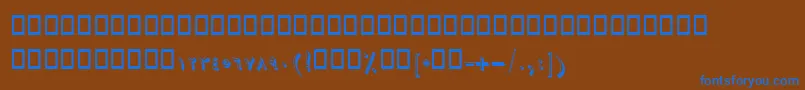 BAseman Font – Blue Fonts on Brown Background