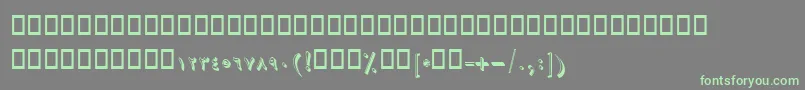 BAseman-fontti – vihreät fontit harmaalla taustalla
