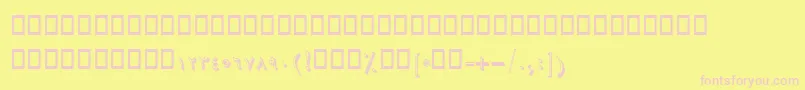 BAseman-fontti – vaaleanpunaiset fontit keltaisella taustalla