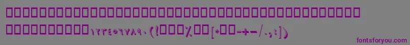 BAseman Font – Purple Fonts on Gray Background