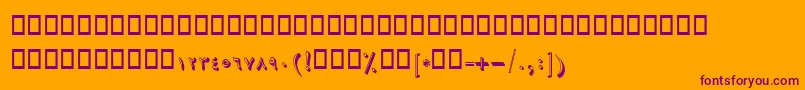 BAseman Font – Purple Fonts on Orange Background