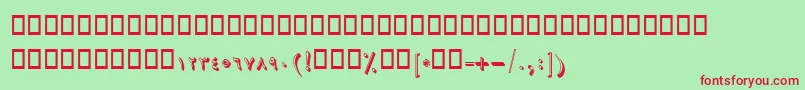 BAseman-fontti – punaiset fontit vihreällä taustalla