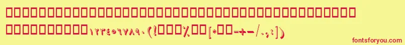BAseman Font – Red Fonts on Yellow Background