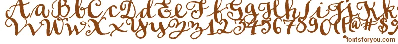 Шрифт SoftScript – коричневые шрифты на белом фоне