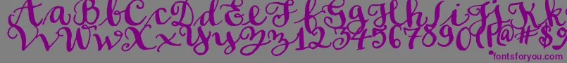 SoftScript Font – Purple Fonts on Gray Background