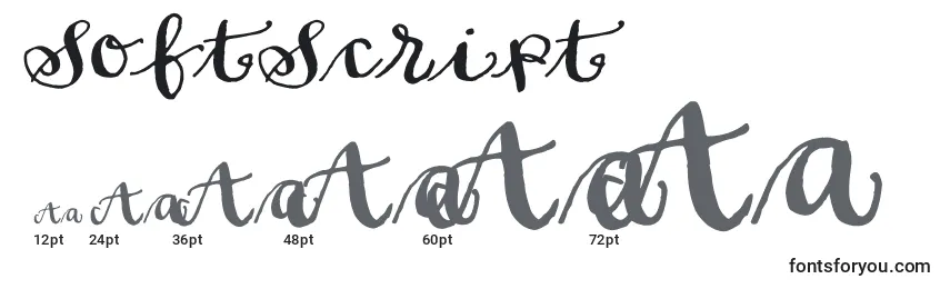 SoftScript Font Sizes
