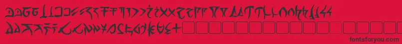 fuente BarazhadBold – Fuentes Negras Sobre Fondo Rojo