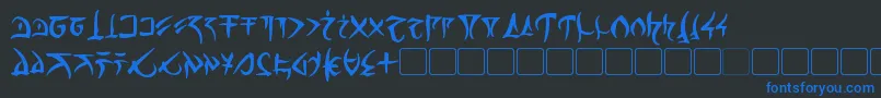 BarazhadBold Font – Blue Fonts on Black Background