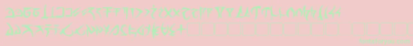 BarazhadBold-Schriftart – Grüne Schriften auf rosa Hintergrund