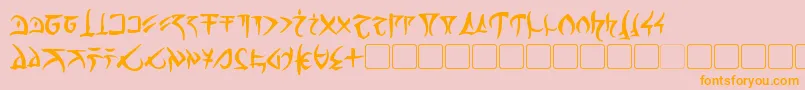 BarazhadBold Font – Orange Fonts on Pink Background