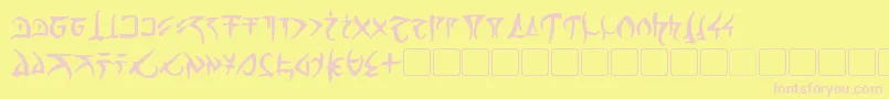 BarazhadBold Font – Pink Fonts on Yellow Background