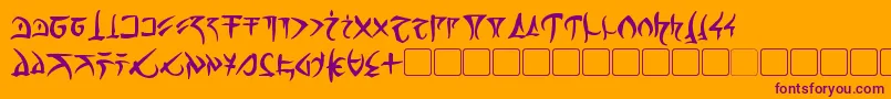 BarazhadBold Font – Purple Fonts on Orange Background