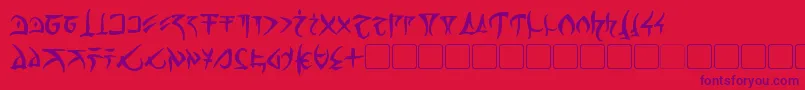 BarazhadBold-Schriftart – Violette Schriften auf rotem Hintergrund