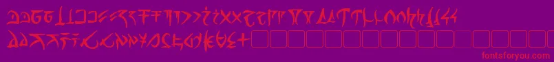 fuente BarazhadBold – Fuentes Rojas Sobre Fondo Morado