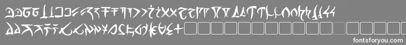 フォントBarazhadBold – 灰色の背景に白い文字