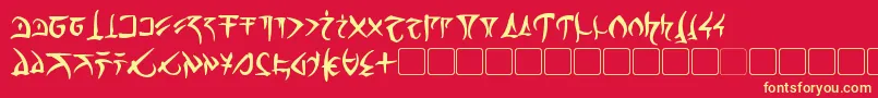 BarazhadBold Font – Yellow Fonts on Red Background