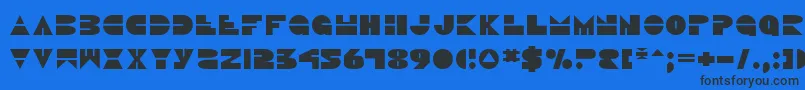 Disco Duck Font – Black Fonts on Blue Background