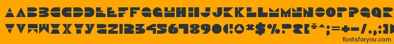 Шрифт Disco Duck – чёрные шрифты на оранжевом фоне