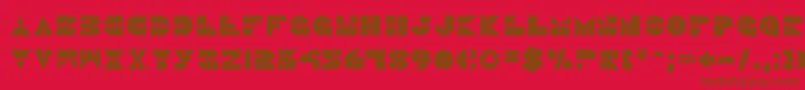 フォントDisco Duck – 赤い背景に茶色の文字