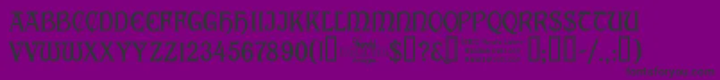 Cabalett Font – Black Fonts on Purple Background