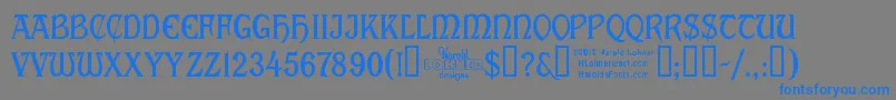 Cabalett Font – Blue Fonts on Gray Background