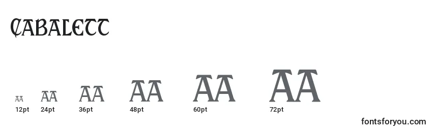 Cabalett Font Sizes