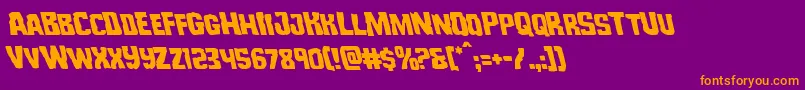 Monsterhunterleft Font – Orange Fonts on Purple Background