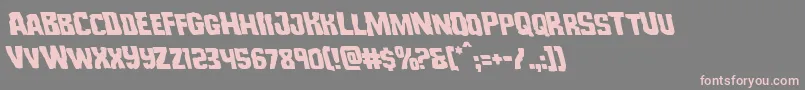 Monsterhunterleft Font – Pink Fonts on Gray Background