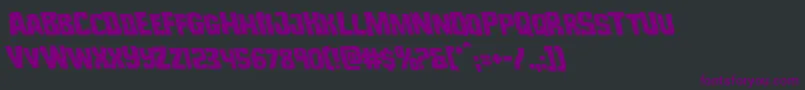 Monsterhunterleft Font – Purple Fonts on Black Background