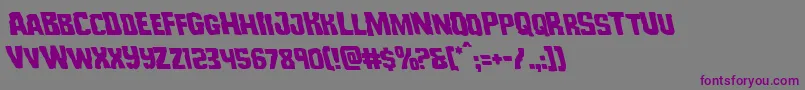 Monsterhunterleft Font – Purple Fonts on Gray Background