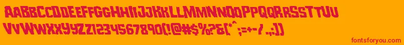 Monsterhunterleft Font – Red Fonts on Orange Background