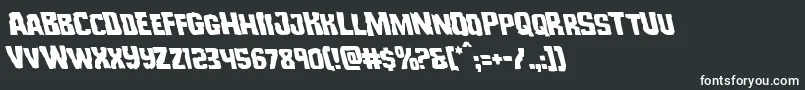 Monsterhunterleft Font – White Fonts on Black Background