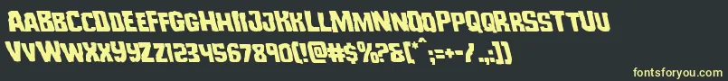 Monsterhunterleft Font – Yellow Fonts on Black Background