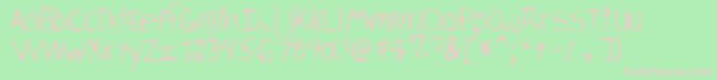 PierreRegular Font – Pink Fonts on Green Background