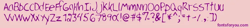 Шрифт PierreRegular – фиолетовые шрифты на розовом фоне