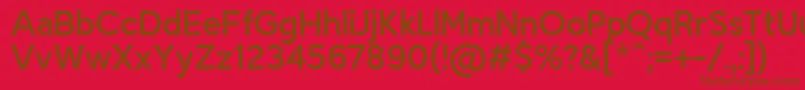 Шрифт TriompheRegular – коричневые шрифты на красном фоне