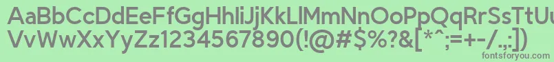 TriompheRegular Font – Gray Fonts on Green Background