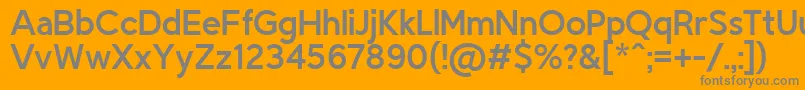 TriompheRegular Font – Gray Fonts on Orange Background