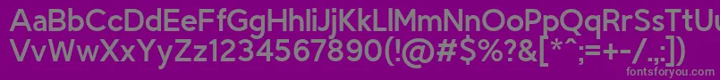 TriompheRegular Font – Gray Fonts on Purple Background