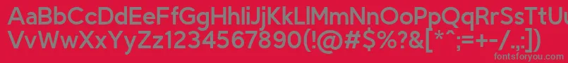 TriompheRegular Font – Gray Fonts on Red Background