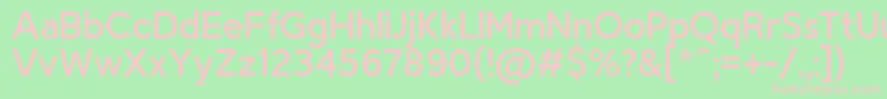 TriompheRegular Font – Pink Fonts on Green Background