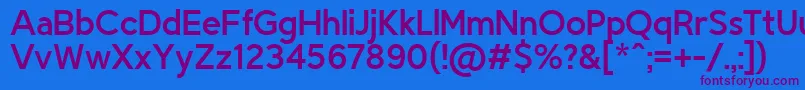 TriompheRegular Font – Purple Fonts on Blue Background