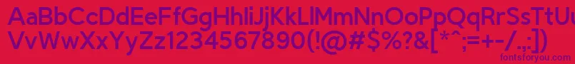 TriompheRegular Font – Purple Fonts on Red Background