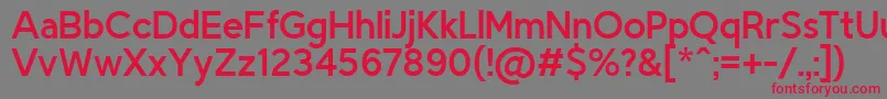 TriompheRegular Font – Red Fonts on Gray Background