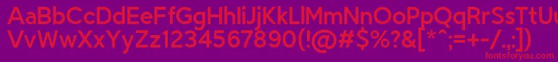 TriompheRegular Font – Red Fonts on Purple Background