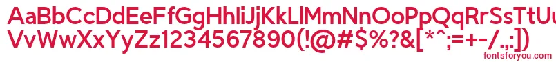TriompheRegular Font – Red Fonts on White Background