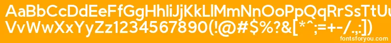 フォントTriompheRegular – オレンジの背景に白い文字