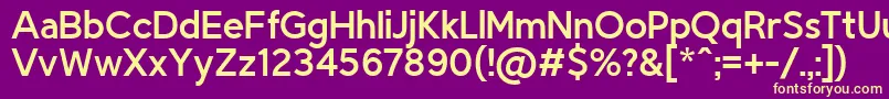 TriompheRegular Font – Yellow Fonts on Purple Background
