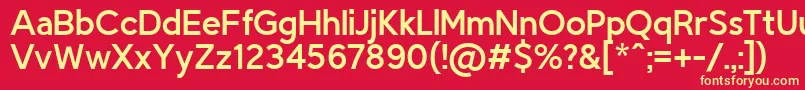 フォントTriompheRegular – 黄色の文字、赤い背景
