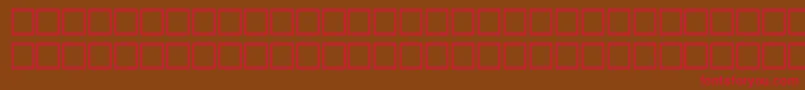 ThrillRegular Font – Red Fonts on Brown Background